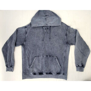 Katin Washed Gray Hoodie Sweatshirt Pullover Fleece Kangaroo Pocket Men's M